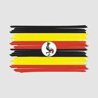 pennello bandiera uganda vettore