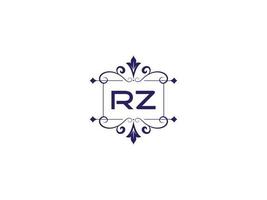 monogramma rz lusso logo, unico rz logo lettera design vettore