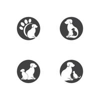 animale domestico negozio silhouette logo vettore illustrazione