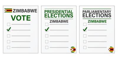 Zimbabwe elezioni voto scrutinio modello per presidenziale e parlamentare elezioni vettore