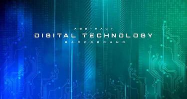 digitale tecnologia velocità Collegare blu verde sfondo, astratto poligono informatica informazione comunicazione, innovazione futuro tecnologia, Internet Rete connessione, ai grande dati, linea punto illustrazione vettore