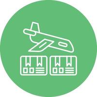 aereo consegna linea cerchio sfondo icona vettore