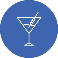 icona di sfondo del cerchio della linea martini vettore