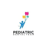 pediatrico dentale logo e attività commerciale carta design vettore