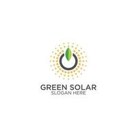 verde solare logo design vettore