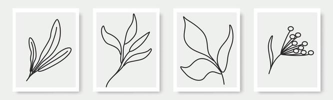 esotico giungla le foglie. astratto contemporaneo moderno di moda illustrazioni elemento icona vettore