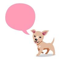 vettore cartone animato personaggio contento cane con discorso bolla
