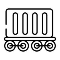 icona di treno carico contenitore, la logistica concetto vettore
