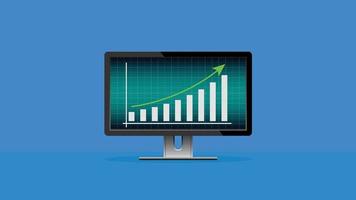 ritorno su investimento grafico, attività commerciale crescita, investimento concetto. vettore