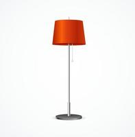 realistico dettagliato 3d rosso pavimento lampada. vettore