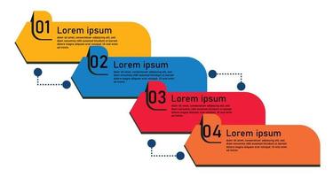 Infografica modello per attività commerciale informazione presentazione. vettore piazza e geometrico elementi.moderno flusso di lavoro diagrammi. rapporto Piano 4 temi