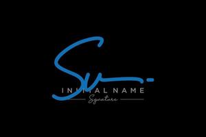 iniziale sv firma logo modello vettore. mano disegnato calligrafia lettering vettore illustrazione.