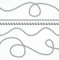 realistico 3d dettagliato perline catena sfera. vettore