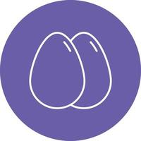 icona di sfondo del cerchio della linea delle uova vettore