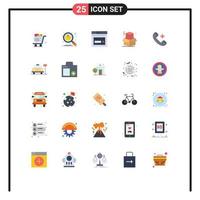 25 creativo icone moderno segni e simboli di ufficio scatola grafico ricerca ragnatela modificabile vettore design elementi