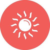 icona dello sfondo del cerchio del glifo del sole vettore