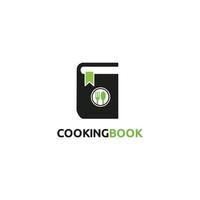 cucinare libro ricetta semplice logo design icona vettore