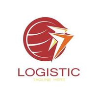 la logistica logo icona illustrazione vettore design distribuzione simbolo consegna di merce economia finanza