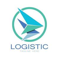 la logistica logo icona illustrazione vettore design distribuzione simbolo consegna di merce economia finanza