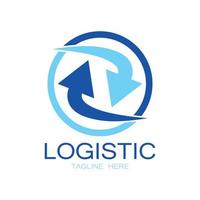 la logistica logo icona illustrazione vettore design distribuzione simbolo consegna di merce economia finanza