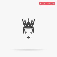 Principessa corona piatto vettore icona. mano disegnato stile design illustrazioni.