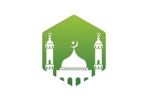 moschea logo disegno, islamico logo modello, vettore illustrazione
