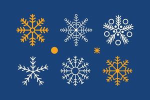 impostato di i fiocchi di neve per design ornamento vettore