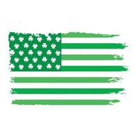 Stati Uniti d'America bandiera st patricks giorno .santo patrick giorno lettering decorazione. quadrifoglio e verde cappello. santo patricks giorno tipografia manifesto vettore