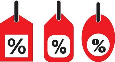 etichetta con percentuale, vettore illustrazione