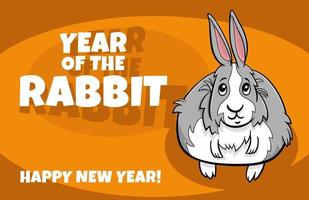 Cinese nuovo anno design con divertente coniglio personaggio vettore