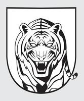 tigre illustrazione design viso emblema simbolo vettore