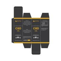 CBD scatola design modello per CBD etichetta disegno, Prodotto confezione design vettore