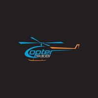 elicottero creativo logo design modello vettore