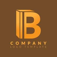 B logo. B lettera design vettore illustrazione su Marrone colore sfondo