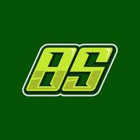 da corsa numero 85 logo design vettore