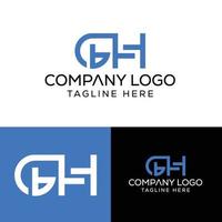 iniziale lettera gh logo design monogramma creativo moderno cartello simbolo icona vettore