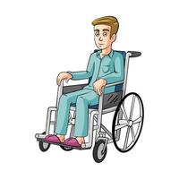 uomo sedie a rotelle illustrazione vettore