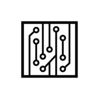 moderno circuito logo vettore
