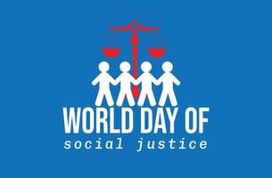mondo giorno di sociale giustizia modello vettore