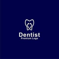 premio e unico dentista logo design vettore