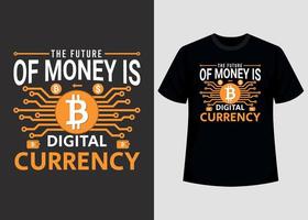 bitcoin crypto stampabile t camicia design grafico vettore modello