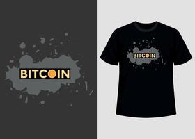 bitcoin crypto stampabile t camicia design grafico vettore modello