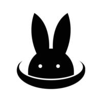 semplice e elegante coniglio logo vettore modello