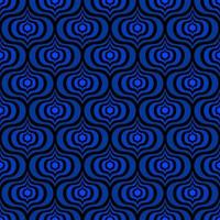 nero senza soluzione di continuità arte deco vettore sfondo con blu astratto elementi