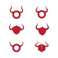 toro logo modello icona vettore illustrazione design