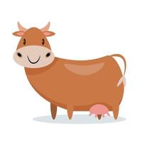 mucca cartone animato personaggio vettore illustrazione