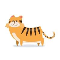 tigre cartone animato personaggio vettore illustrazione