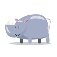 rinoceronte cartone animato personaggio vettore illustrazione