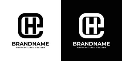 semplice eh o lui monogramma logo, adatto per qualunque attività commerciale con eh o lui iniziale. vettore