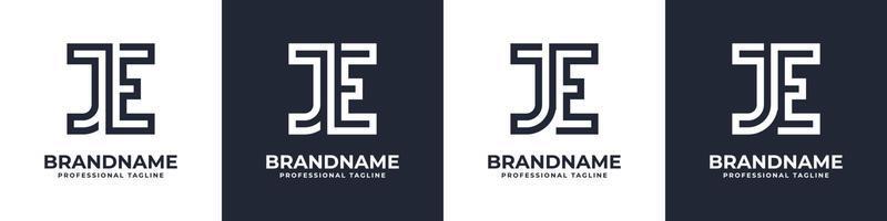 semplice je monogramma logo, adatto per qualunque attività commerciale con je o ej iniziale. vettore